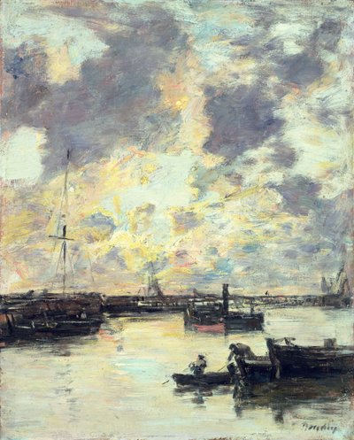 O porto, c.1895 de Eugene Louis Boudin